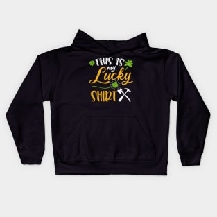 Carpenter This is My Lucky Shirt St Patrick's Day Kids Hoodie